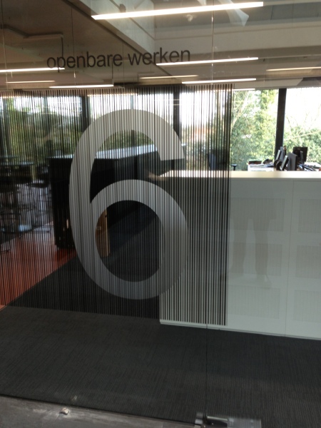 3M Fasara + uitgeplotte folie op glas